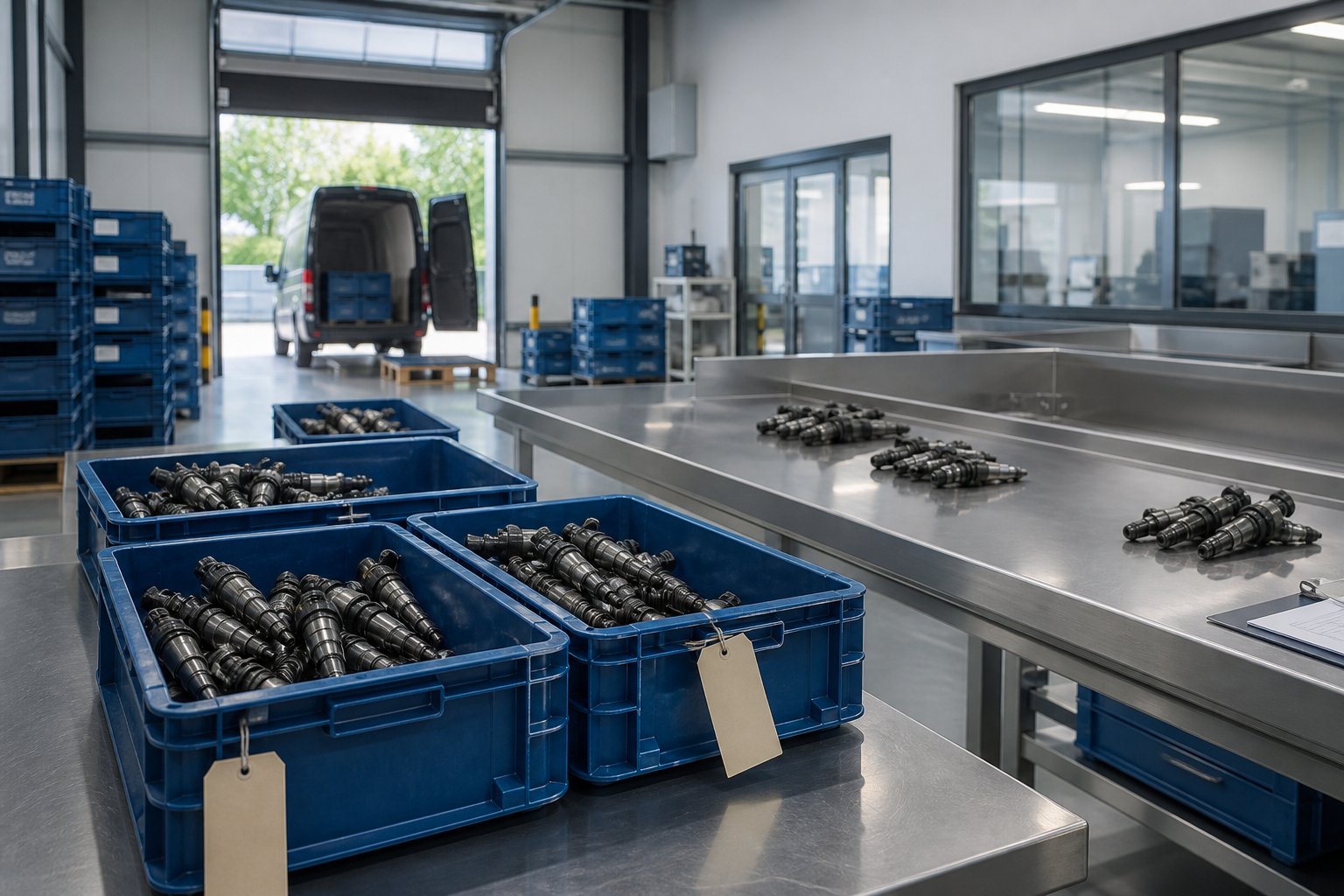 Logistik und Wareneingang des Fachbetriebs